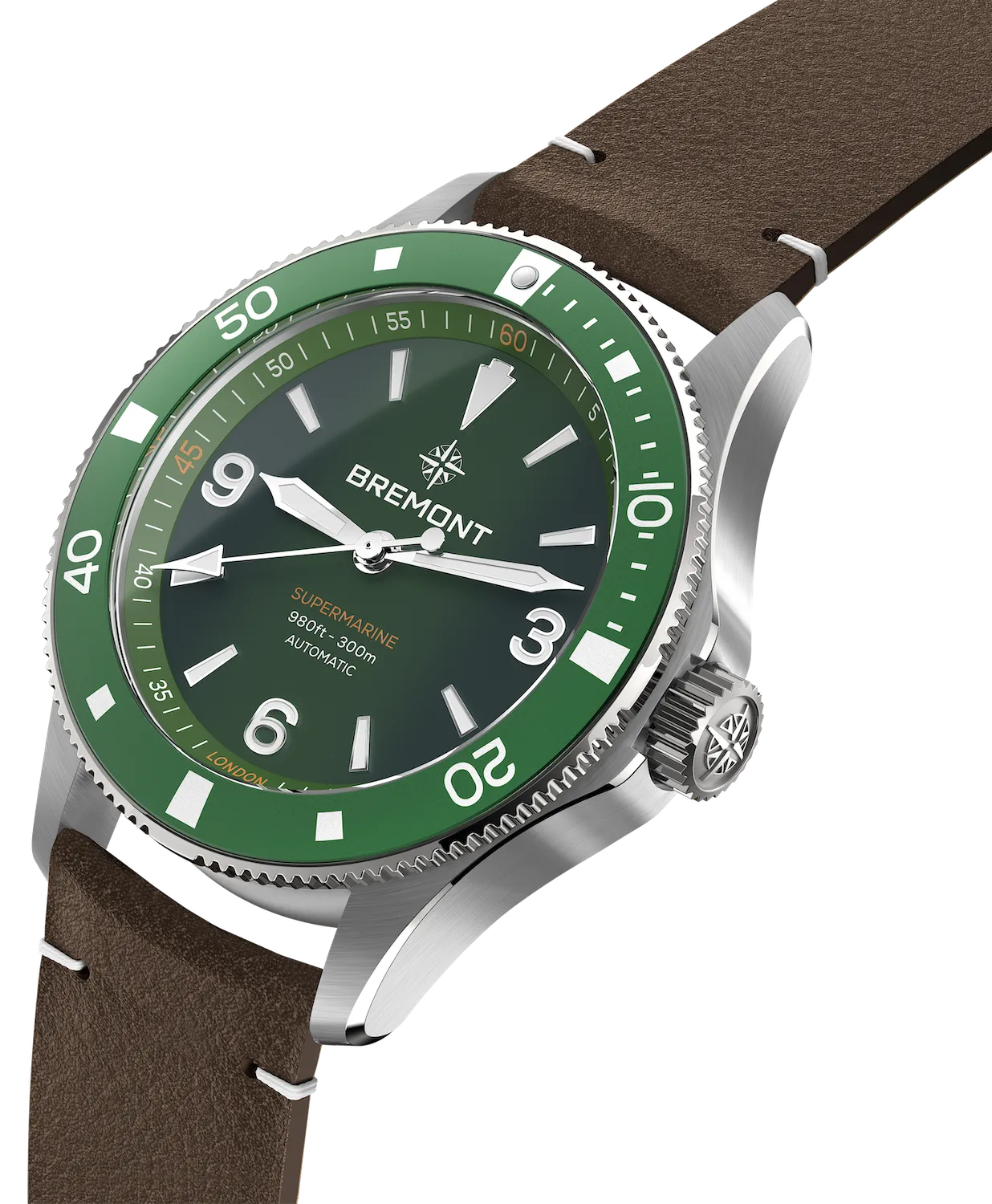 Bremont Supermarine 300M Green Leather Watch