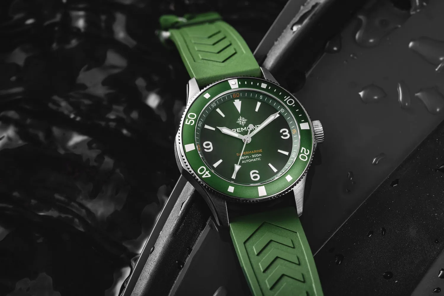 Bremont Supermarine 300M Green Rubber Watch