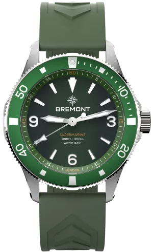 Bremont Supermarine 300M Green Rubber Watch