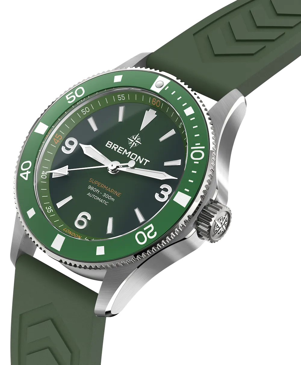 Bremont Supermarine 300M Green Rubber Watch