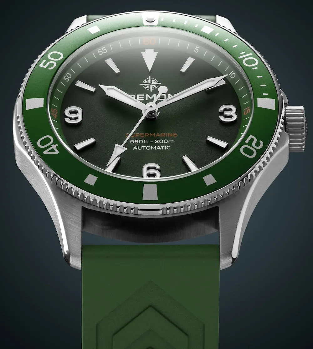 Bremont Supermarine 300M Green Rubber Watch