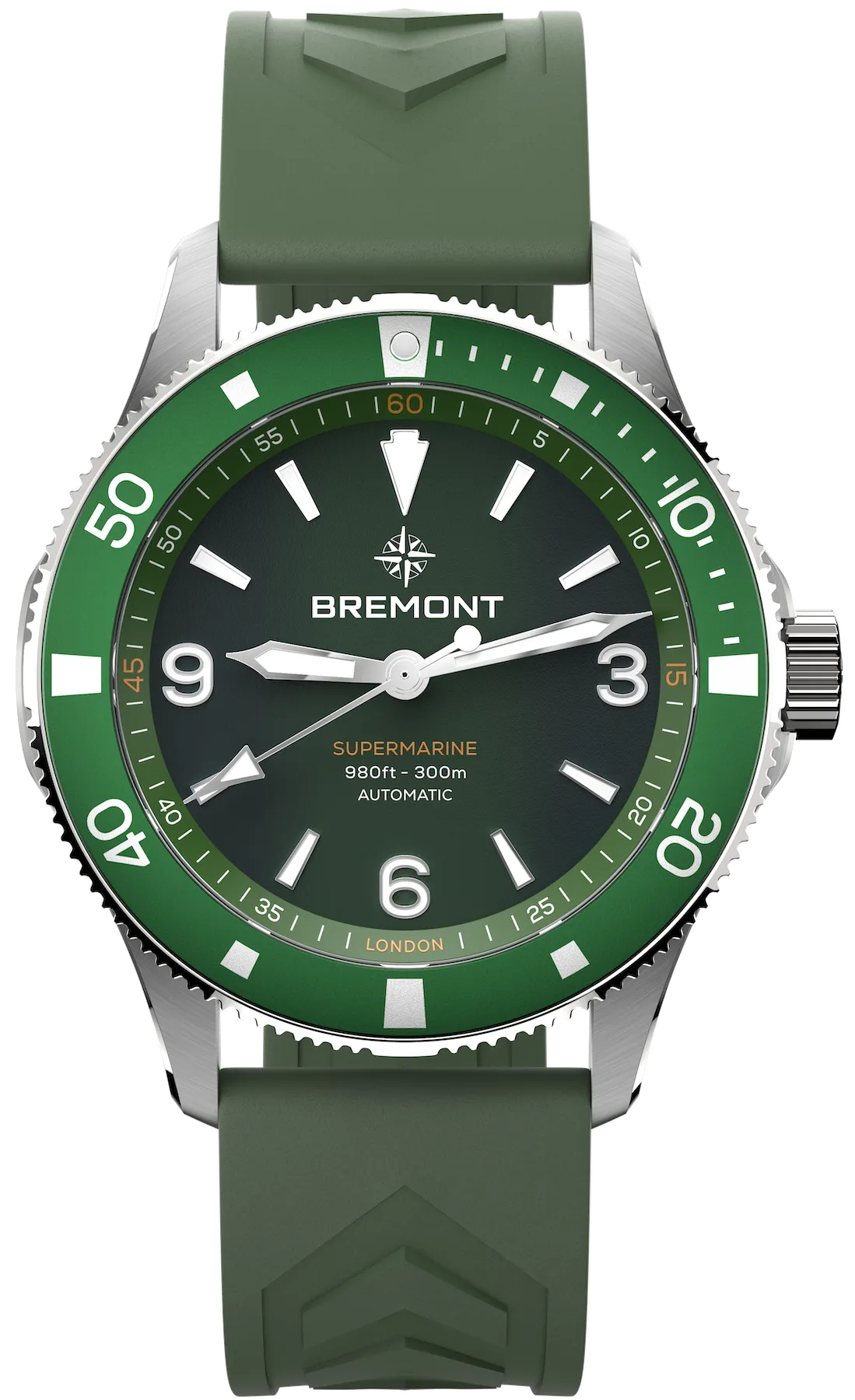 Bremont Supermarine 300M Green Rubber Watch