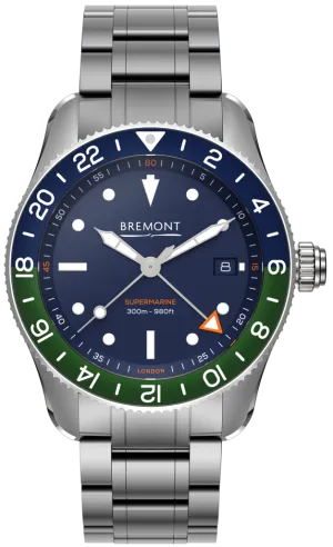 Bremont Supermarine S302 GMT Blue Bracelet Watch