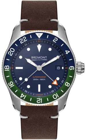Bremont Supermarine S302 GMT Blue Leather Watch