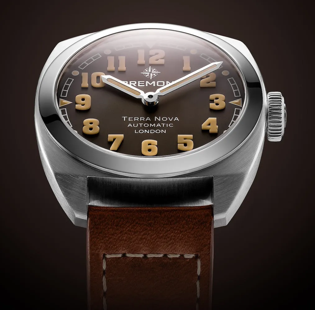 Bremont Terra Nova 38 Black Leather Watch