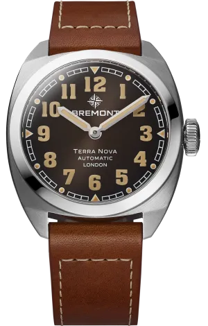 Bremont Terra Nova 38 Black Leather Watch