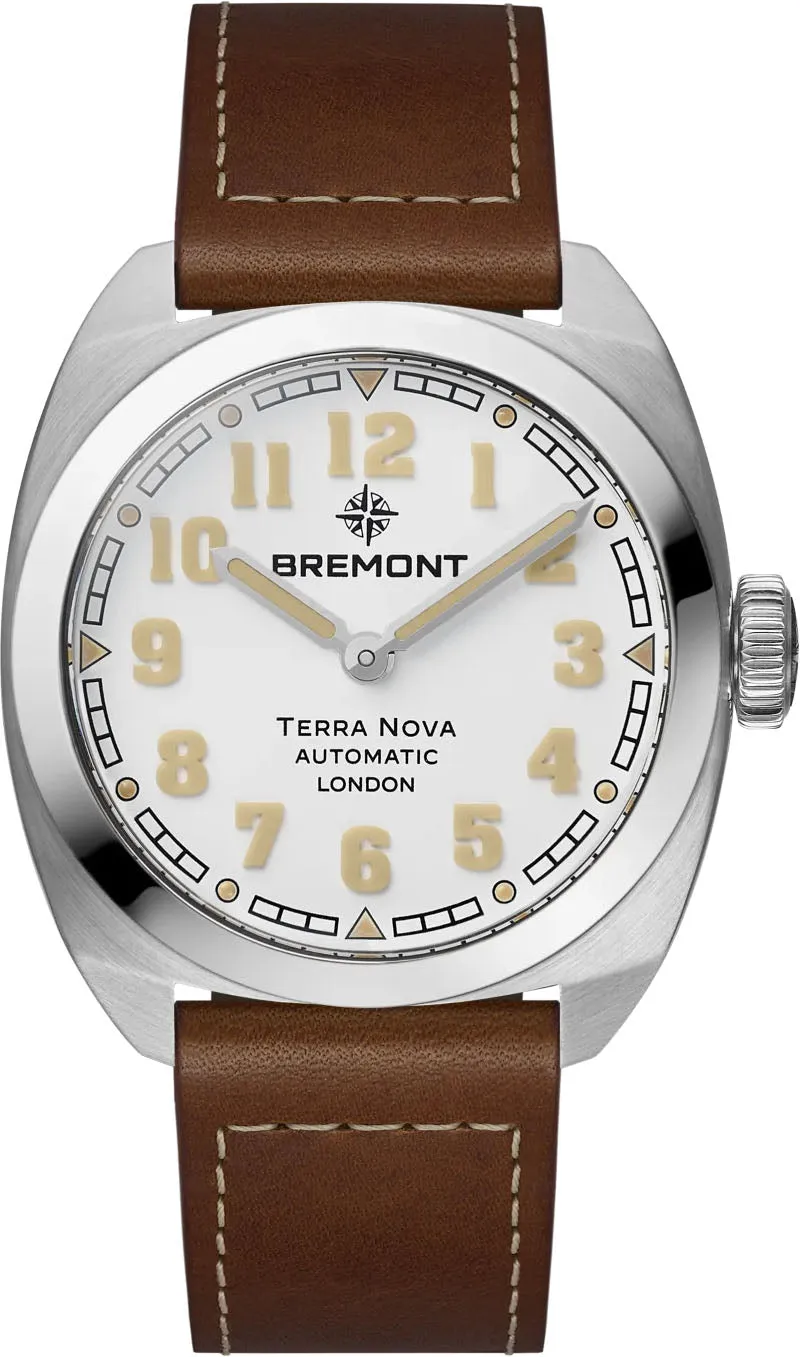 Bremont Terra Nova 38 White Leather Watch