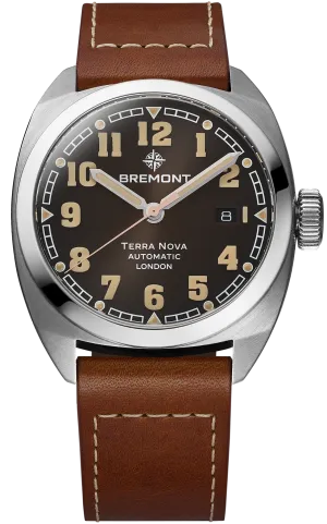 Bremont Terra Nova 40.5 Date Black Leather Watch