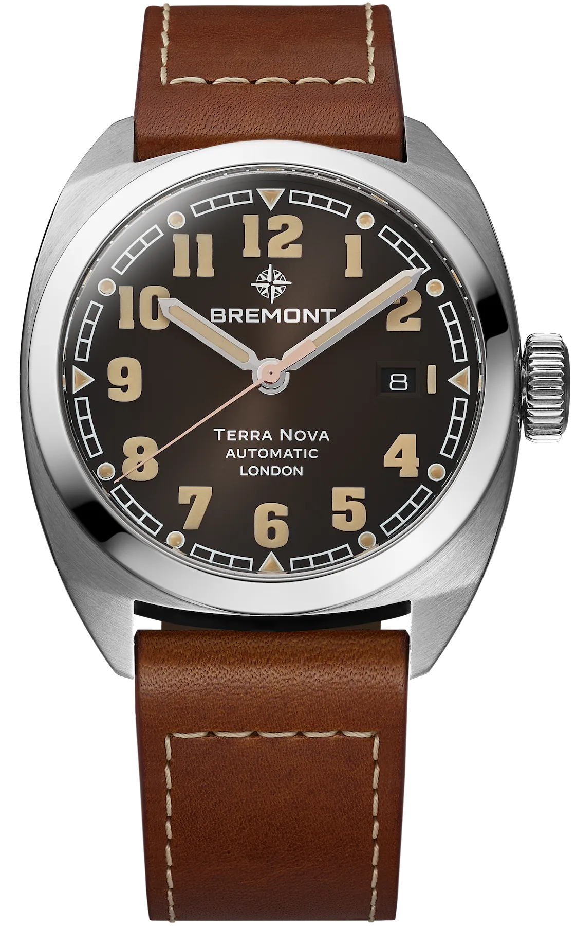 Bremont Terra Nova 40.5 Date Black Leather Watch