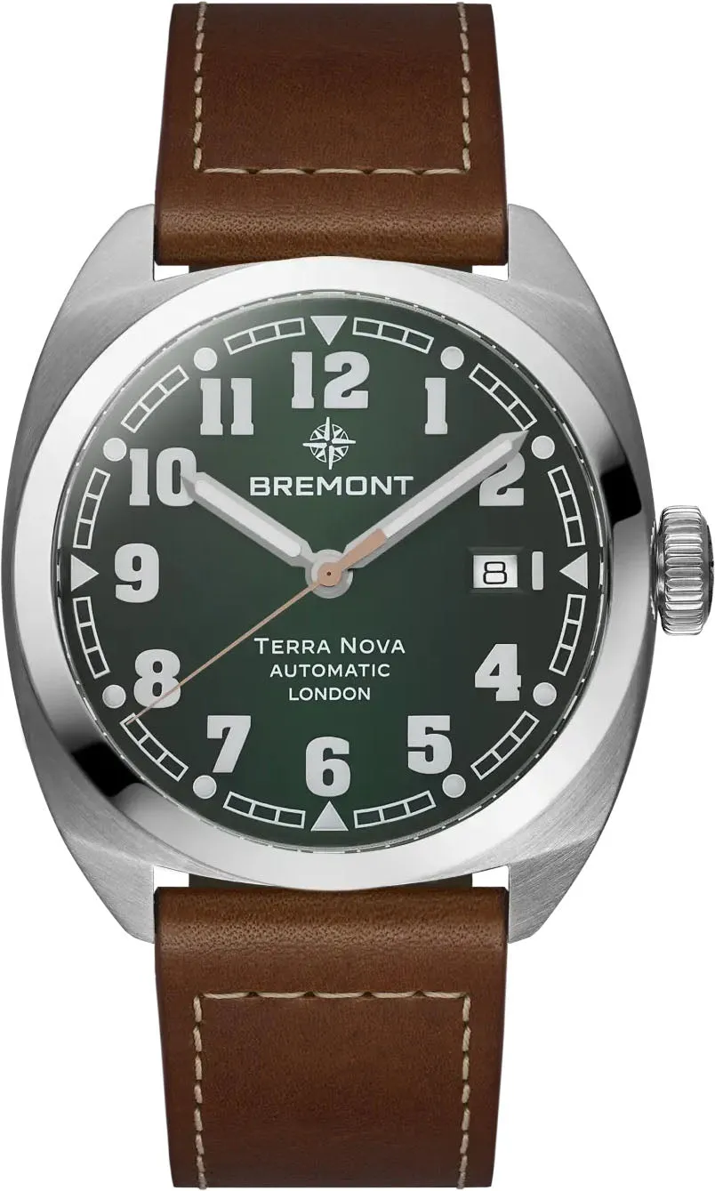 Bremont Terra Nova 40.5 Date Green Leather Watch