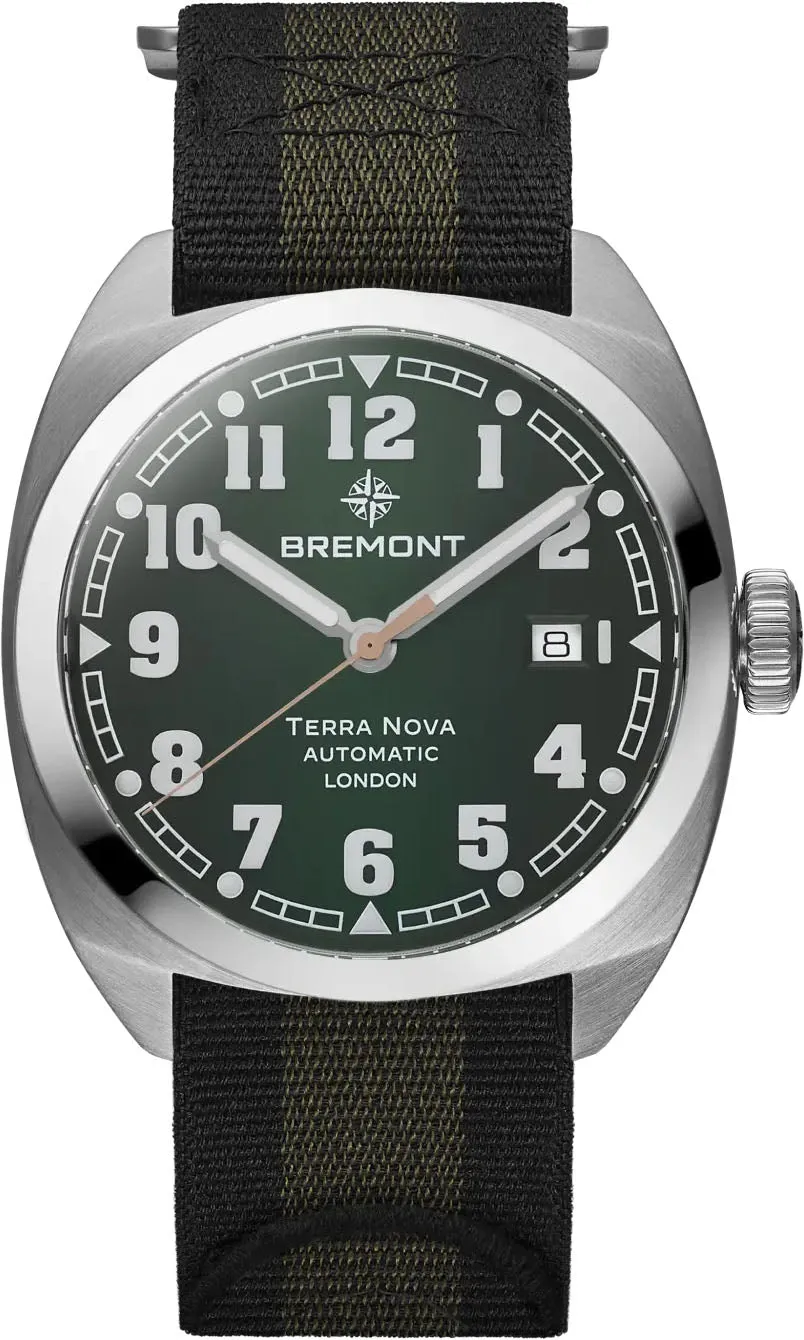 Bremont Terra Nova 40.5 Date Green Nato Watch
