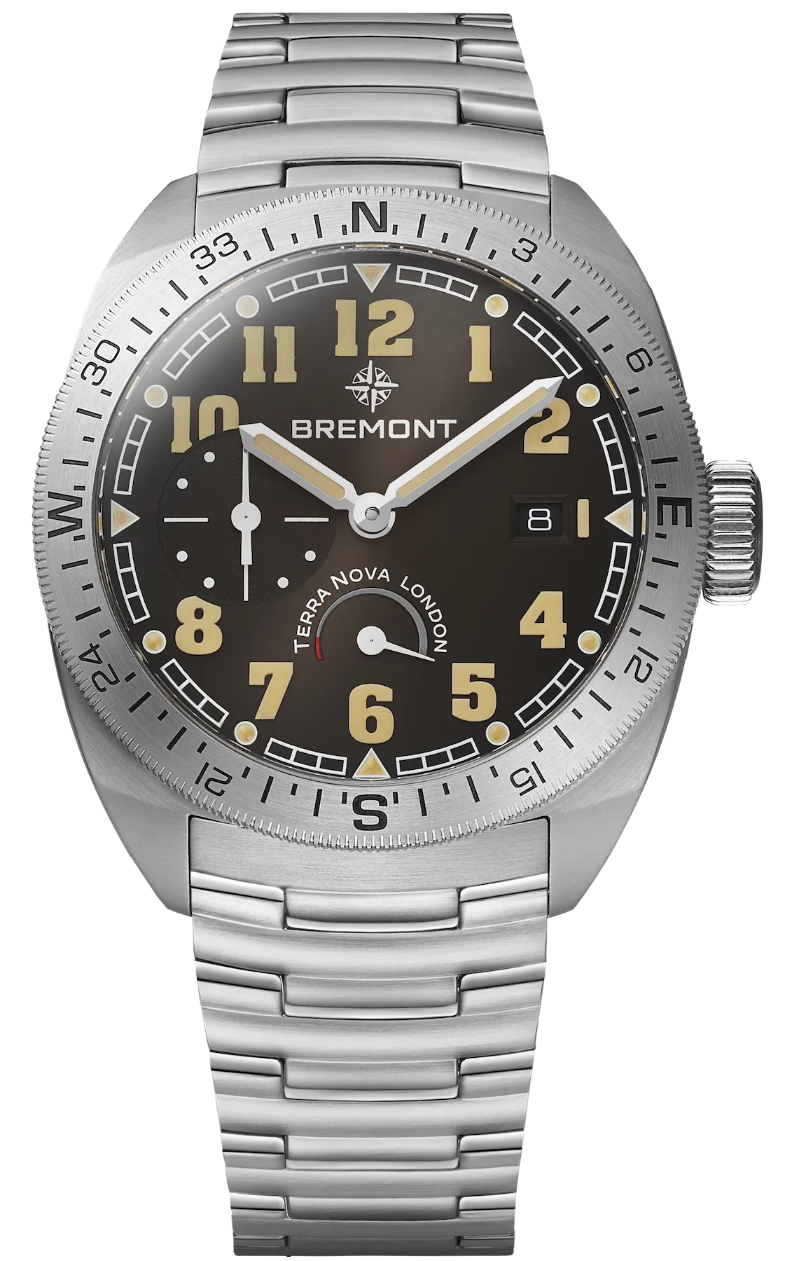 Bremont Terra Nova 40.5 Turning Bezel Black Bracelet Watch