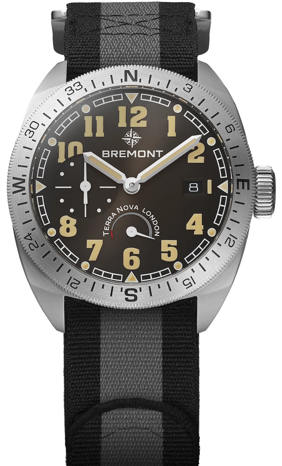 Bremont Terra Nova 40.5 Turning Bezel Black Nato Watch