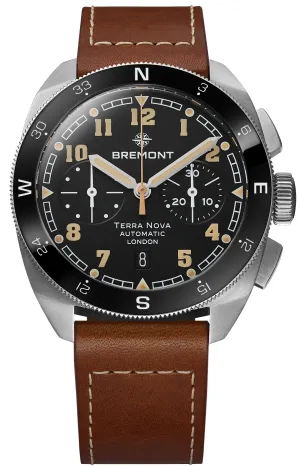 Bremont Terra Nova 42.5 Steel Chronograph Leather Watch
