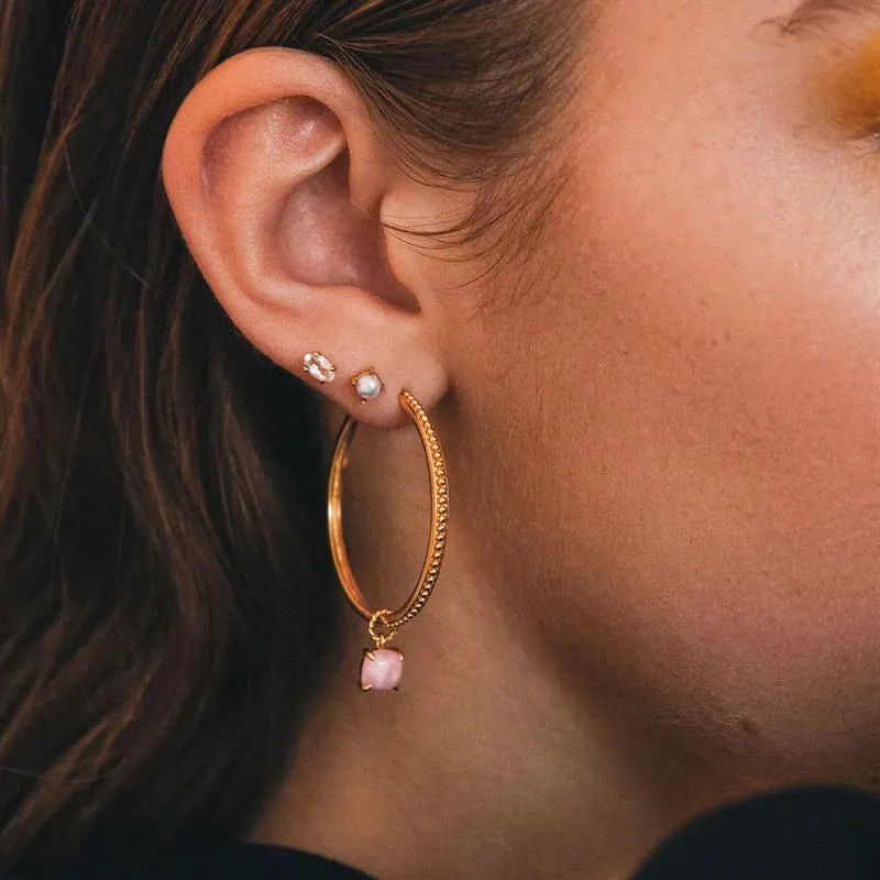 Byzantine large 18K Gold Plated Hoop