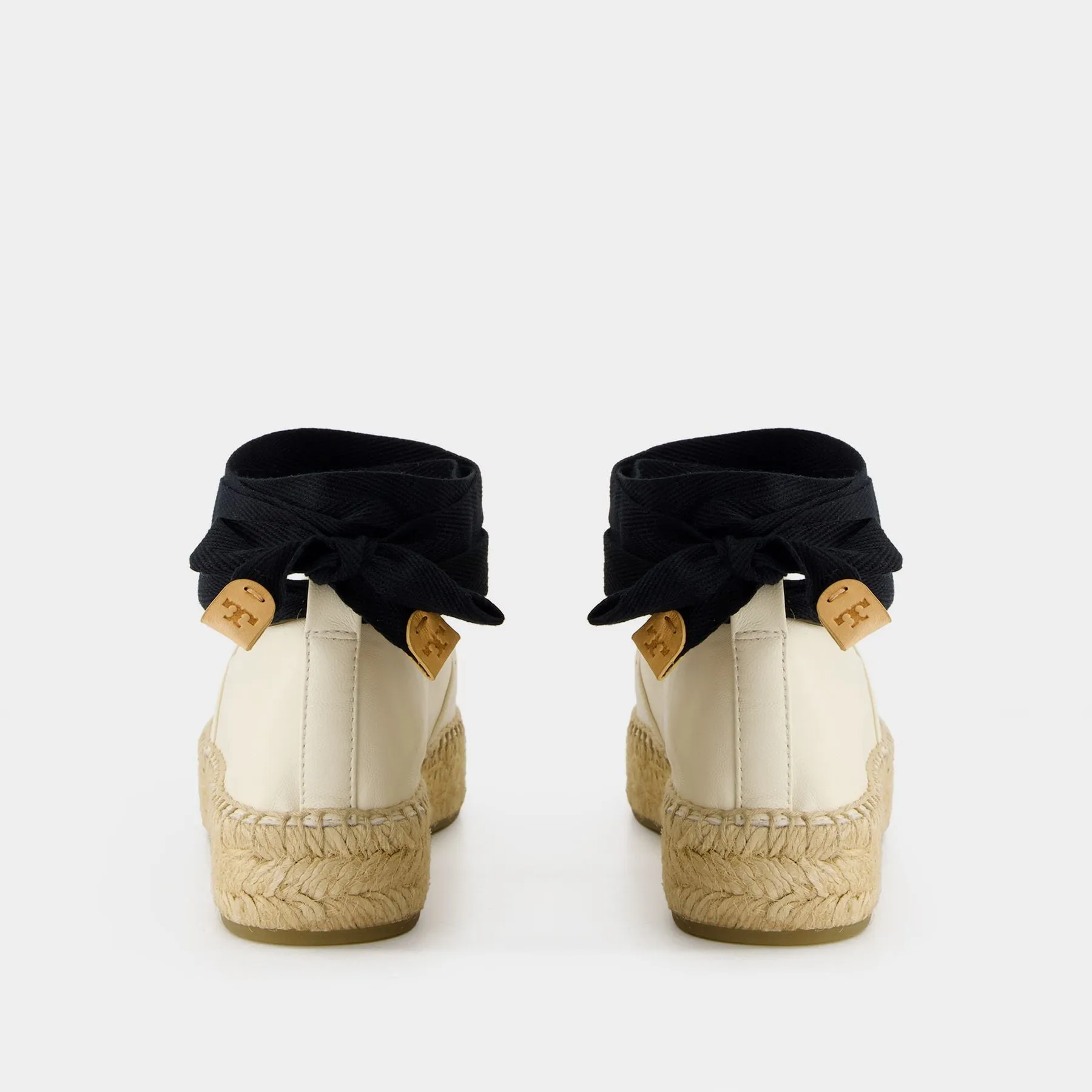 Cap Toe Espadrilles - Tory Burch - Leather - White