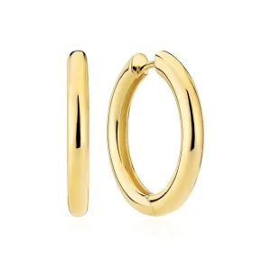 Carrara Pianura Large 18K Gold Plated Hoops
