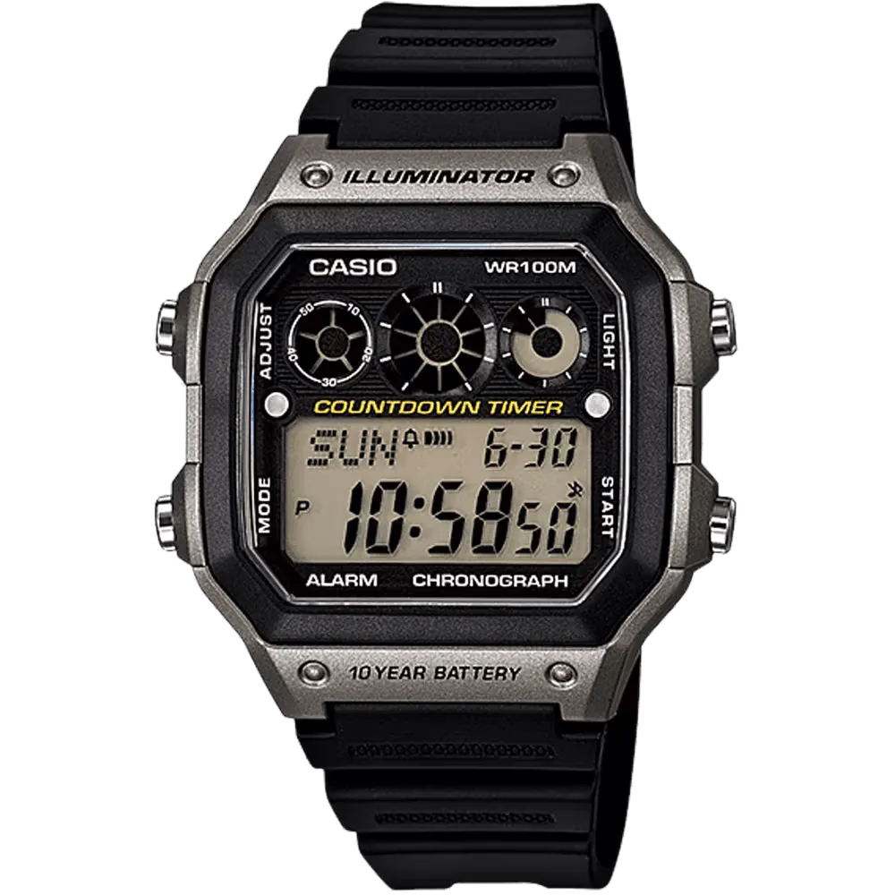 Casio AE-1300WH-8AVDF Black Grey Digital Watch