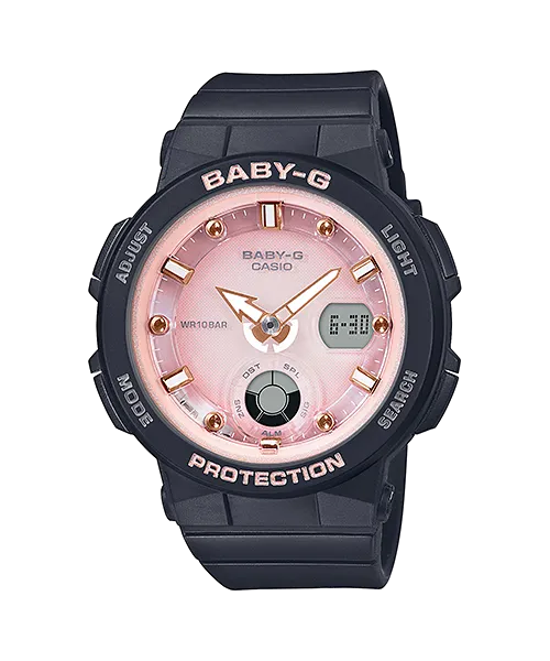 Casio Baby-G Watch Ladies Beach Traveler Series Pink BGA-250-1A3DR