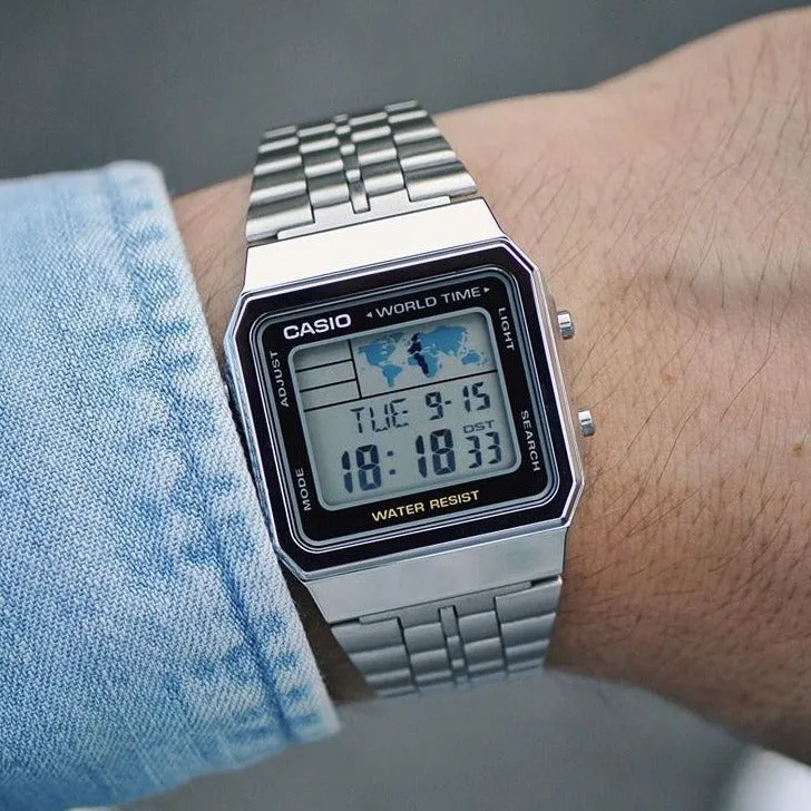 Casio Collection Unisex Silver Watch A500WEA-1EF