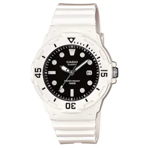 Casio Ladies Watch Analogue White Black LRW-200H-1EVDF