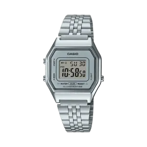 Casio Ladies Watch Digital Vintage Classic Grey Silver LA680WA-7DF