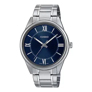 Casio Men's Blue Silver Watch MTP-V005D-2B5UDF