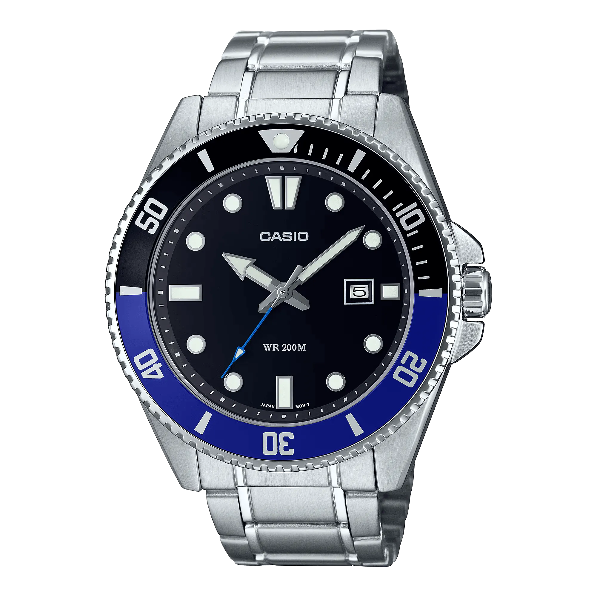 Casio Men's Standard Blue Black Diver Watch MDV-107D-1A2VDF