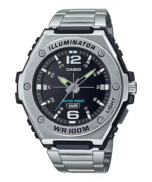 Casio Men's Watch Silver Black MWA-100HD-1AV