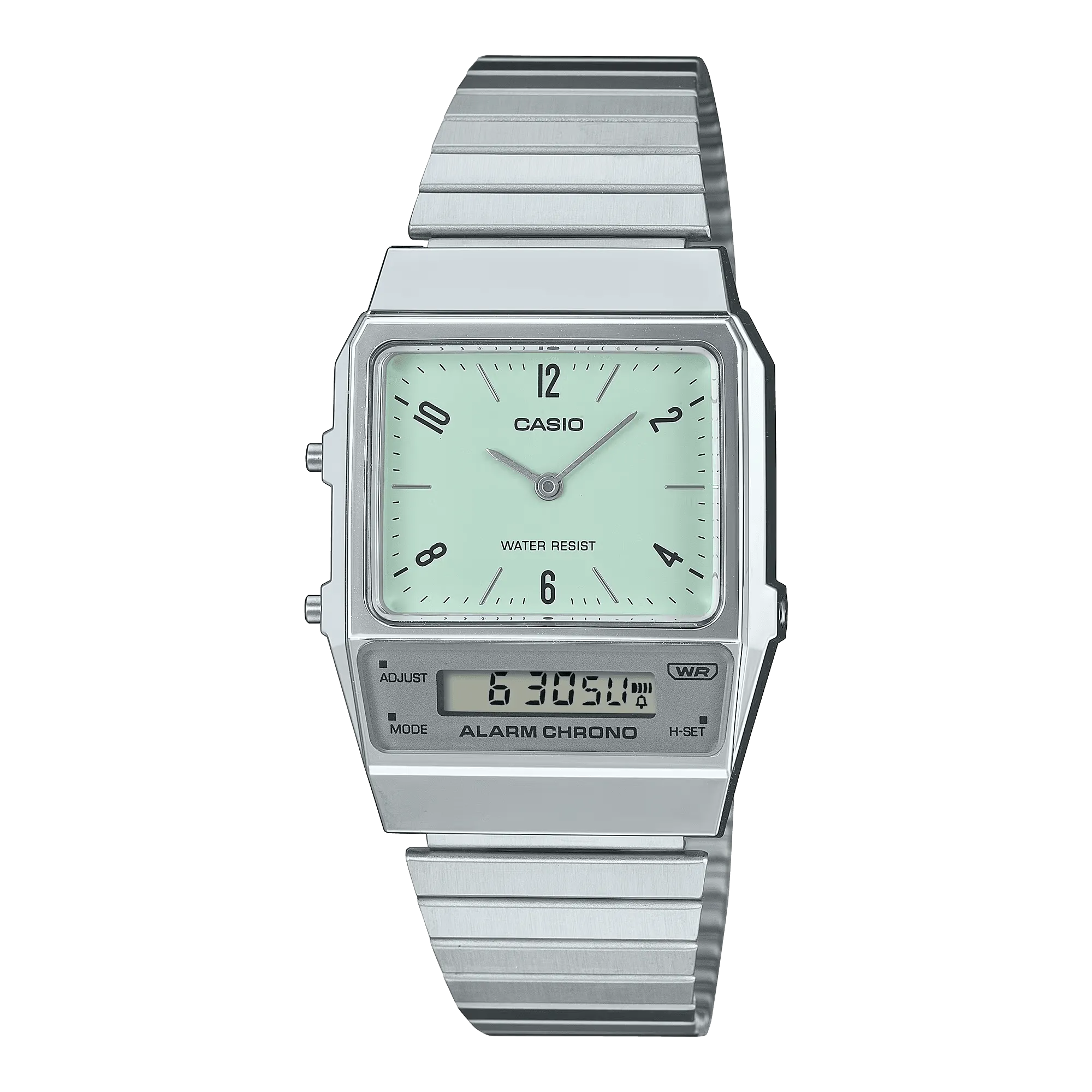 Casio Vintage AQ-800E-3ADF Dual Display Green Watch