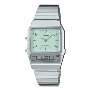 Casio Vintage AQ-800E-3ADF Dual Display Green Watch