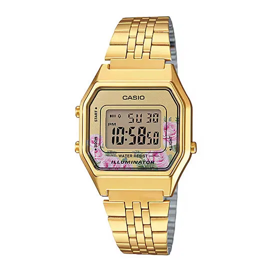 Casio Vintage Flowers Ladies' Gold Watch LA680WGA-4CDF