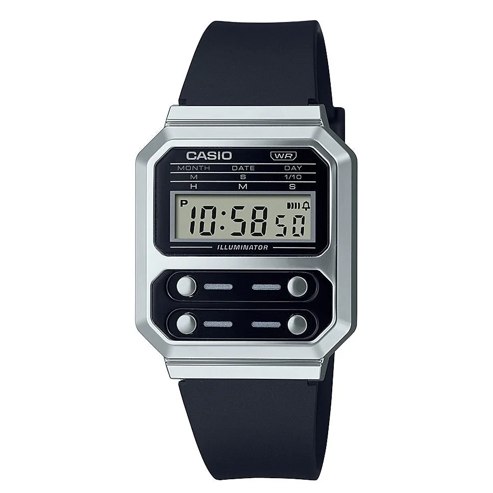 Casio Vintage Ladies Black Watch A100WEF-1AEF