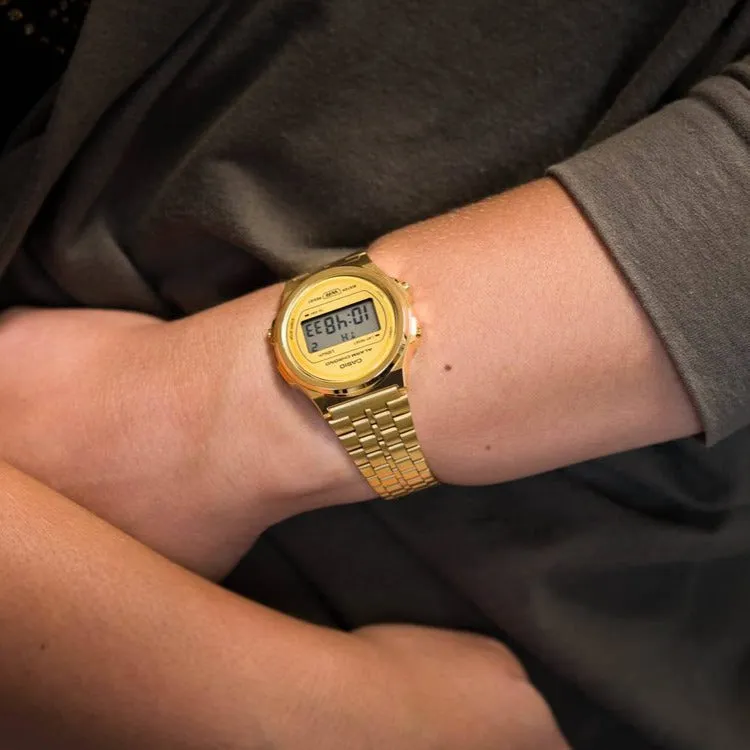 Casio Vintage Unisex Gold Watch A171WEG-9AEF