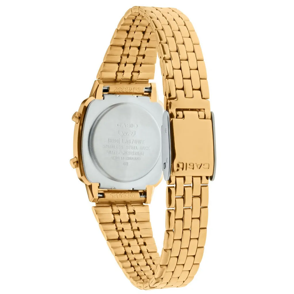 Casio Vintage Unisex Gold Watch LA670WETG-9AEF