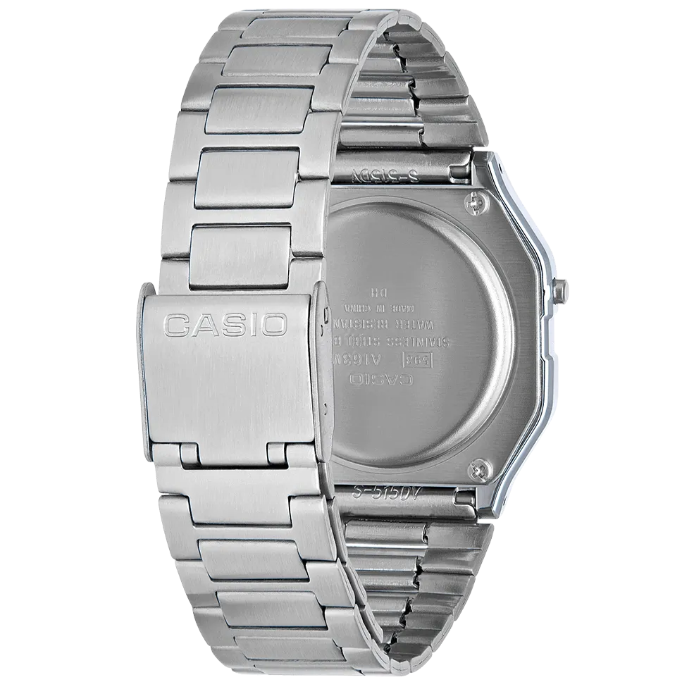 Casio Vintage Unisex Silver Watch A163WA-1QES