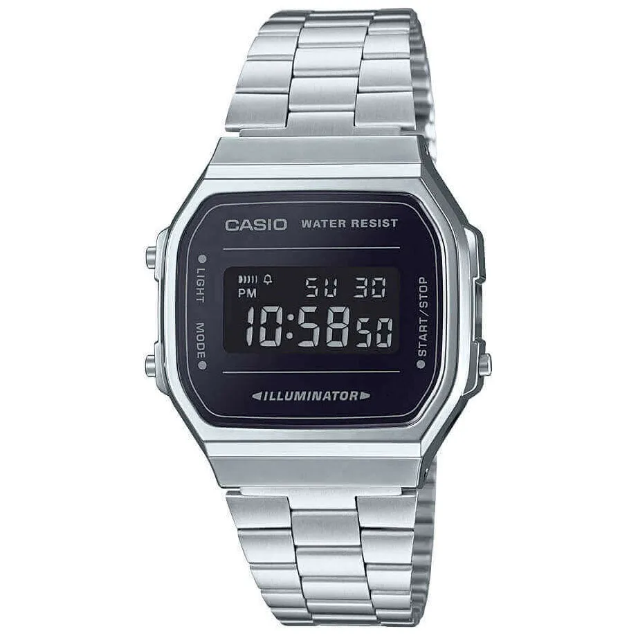 Casio Vintage Unisex Silver Watch A168WEM-1EF