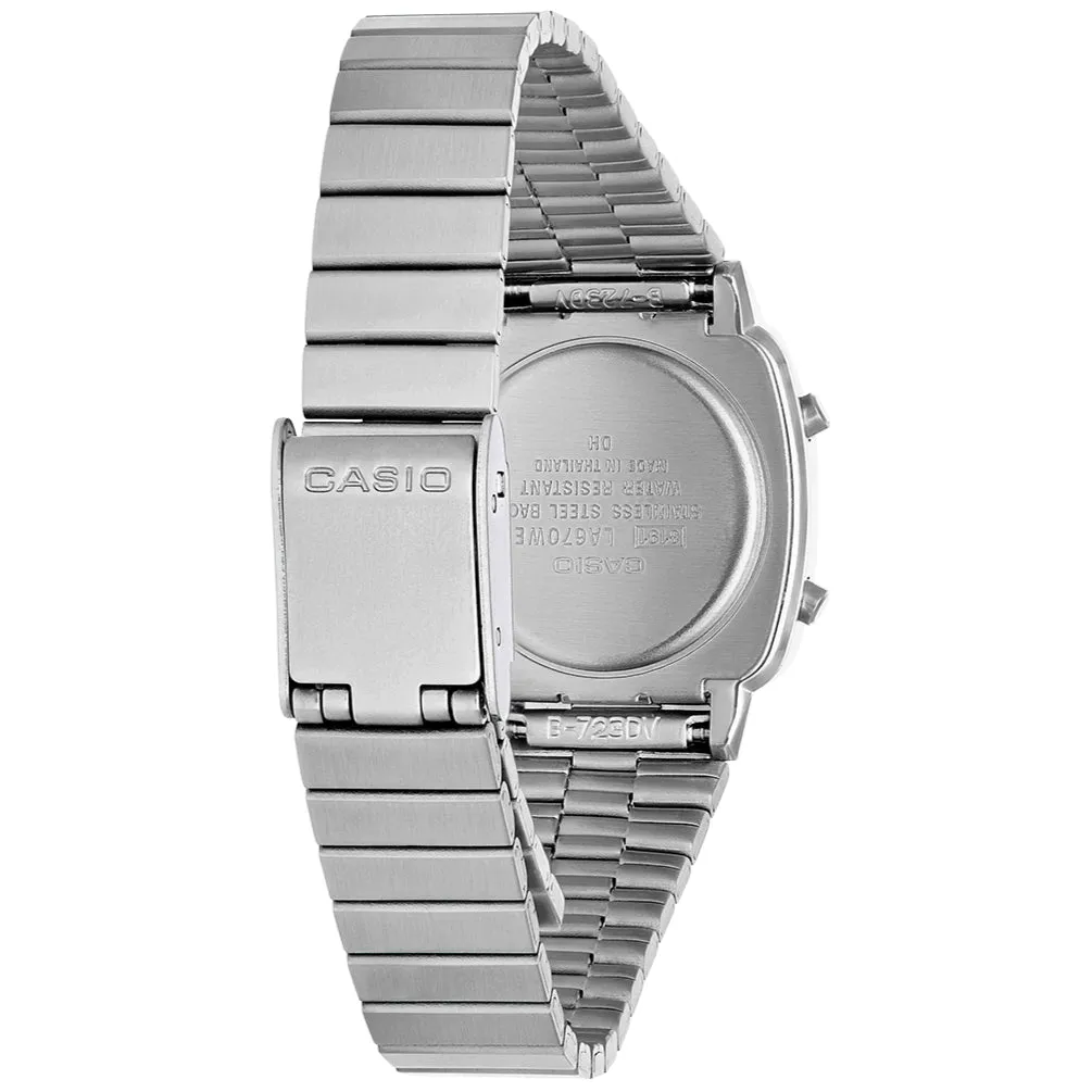 Casio Vintage Unisex Silver Watch LA670WEA-7EF