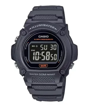Casio Watch Chronograph Digital Black W-219H-8BV