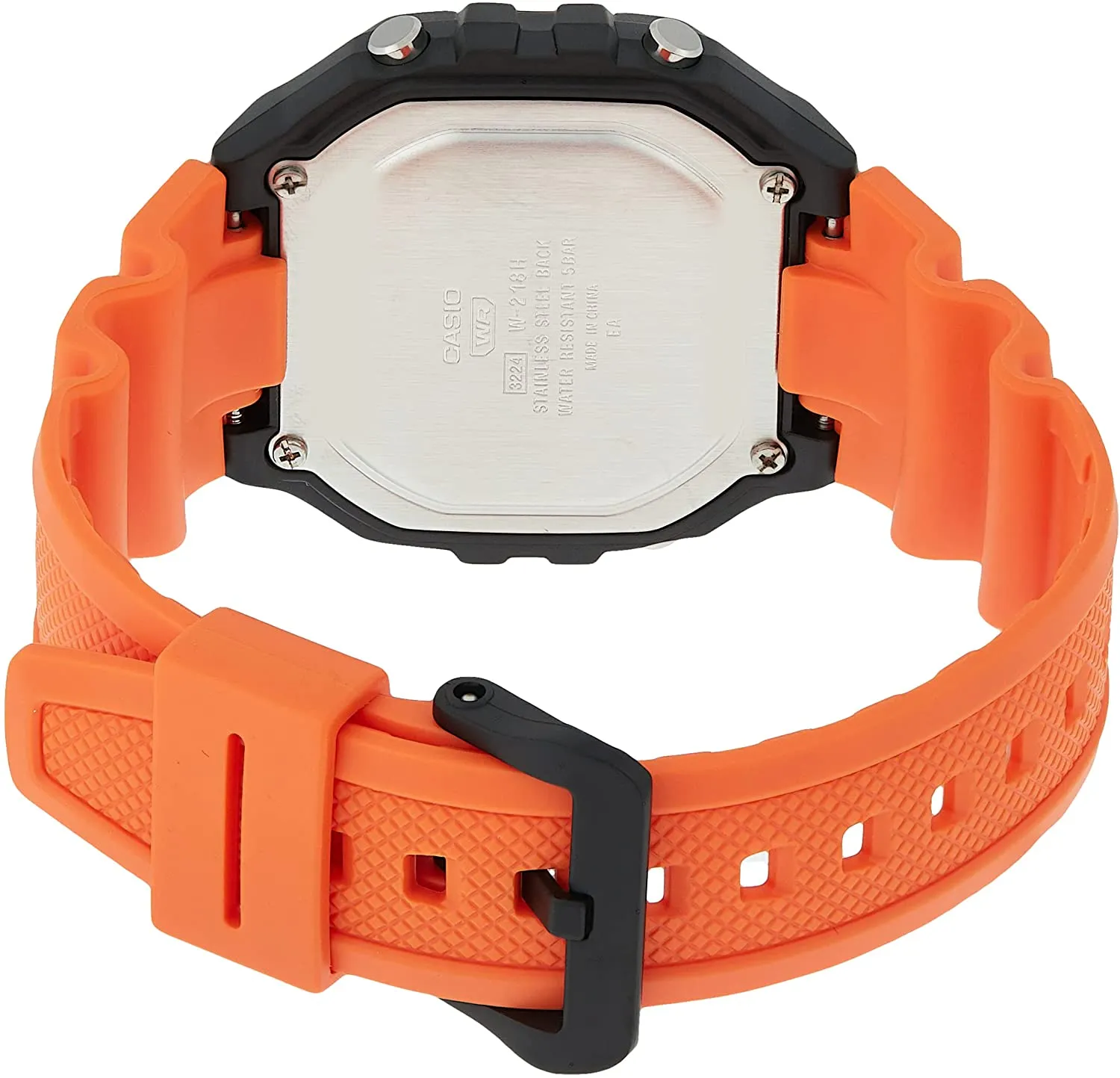 Casio Watch Chronograph Digital Orange W-218H-4B2V