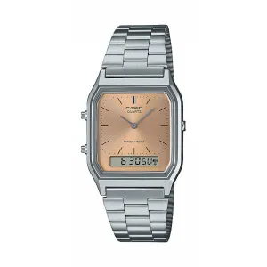 Casio Watch Vintage Retro Dual Time Steel AQ-230A-4AMQYDF