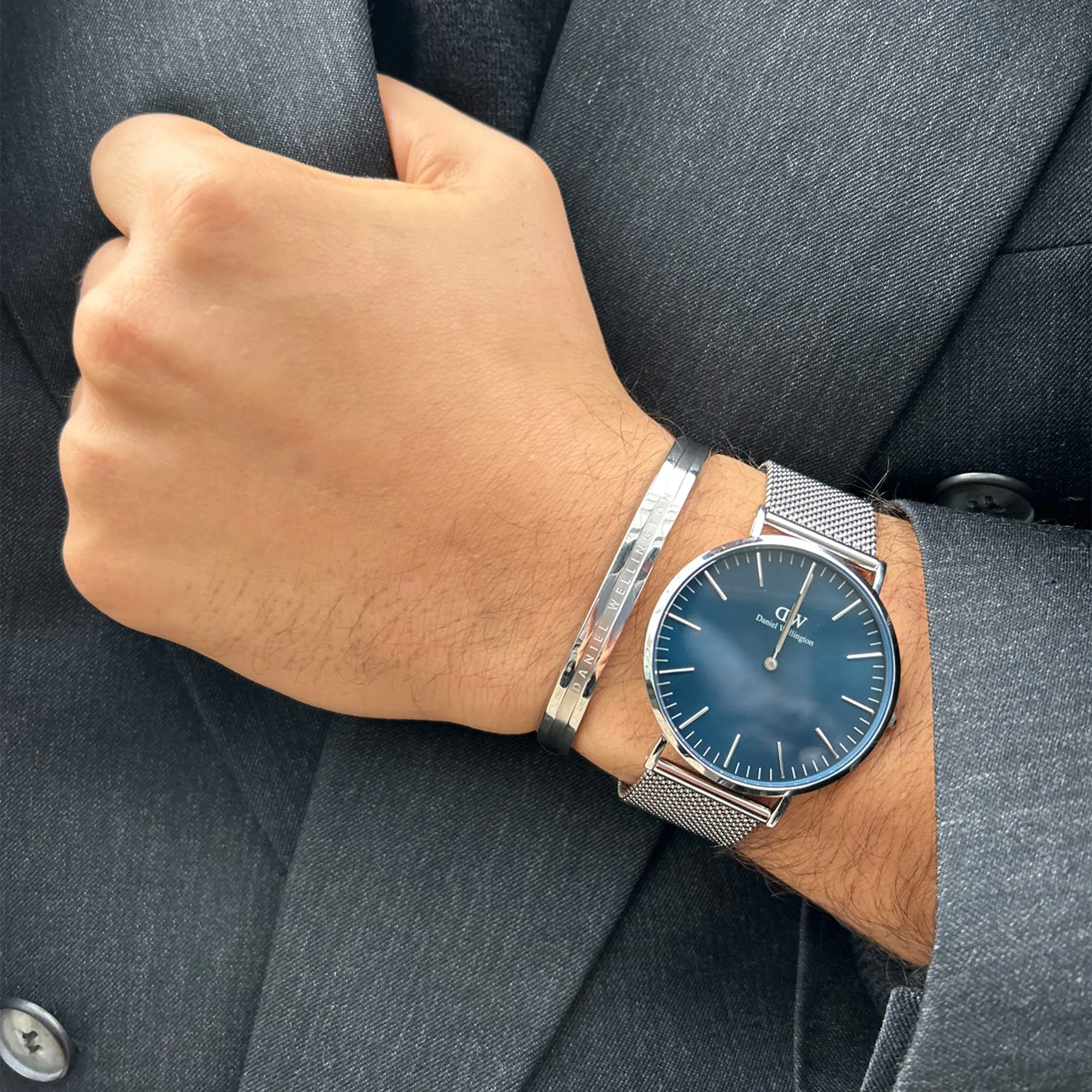 Classic Mesh Arctic Silver Daniel Wellington