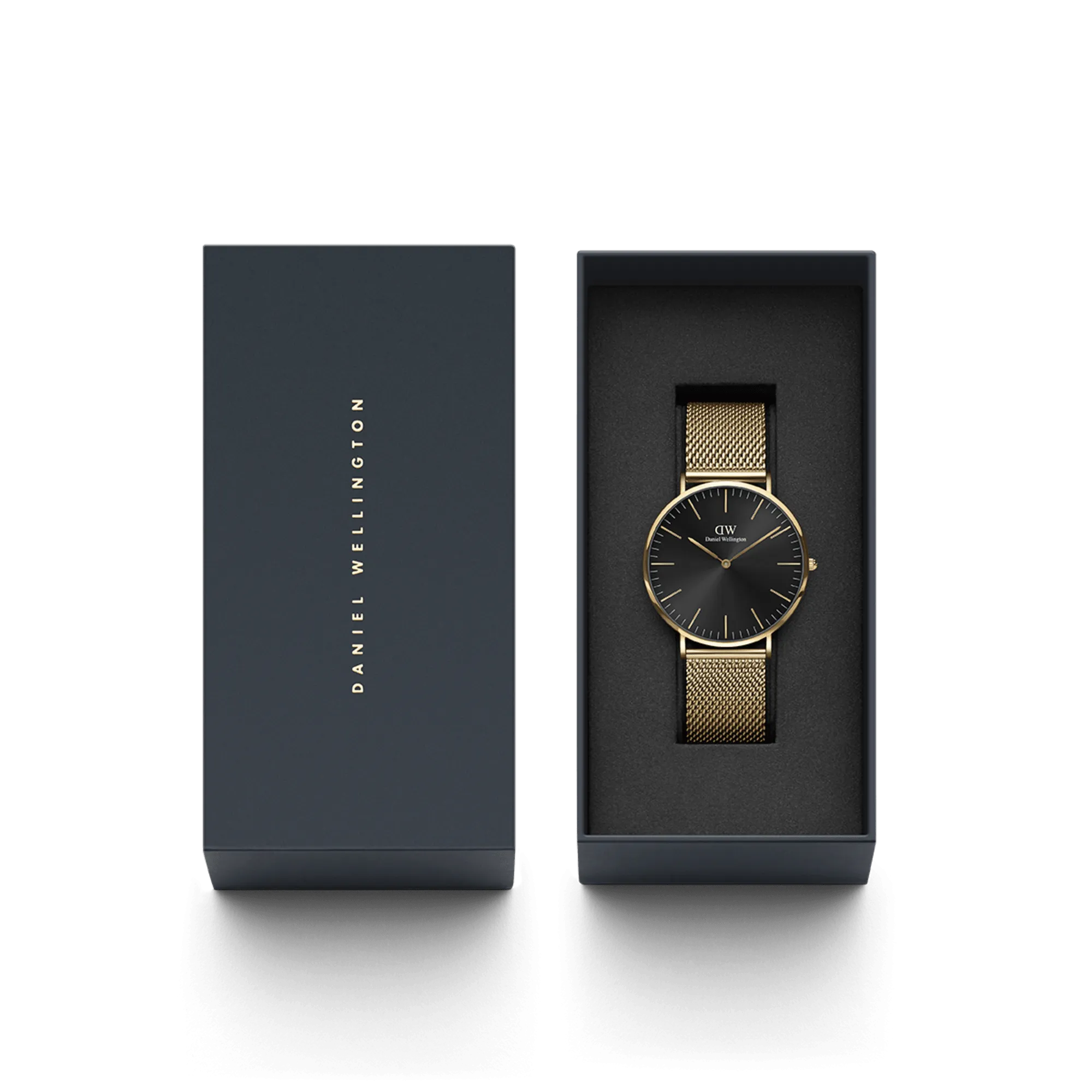 Classic Mesh Onyx Gold Daniel Wellington