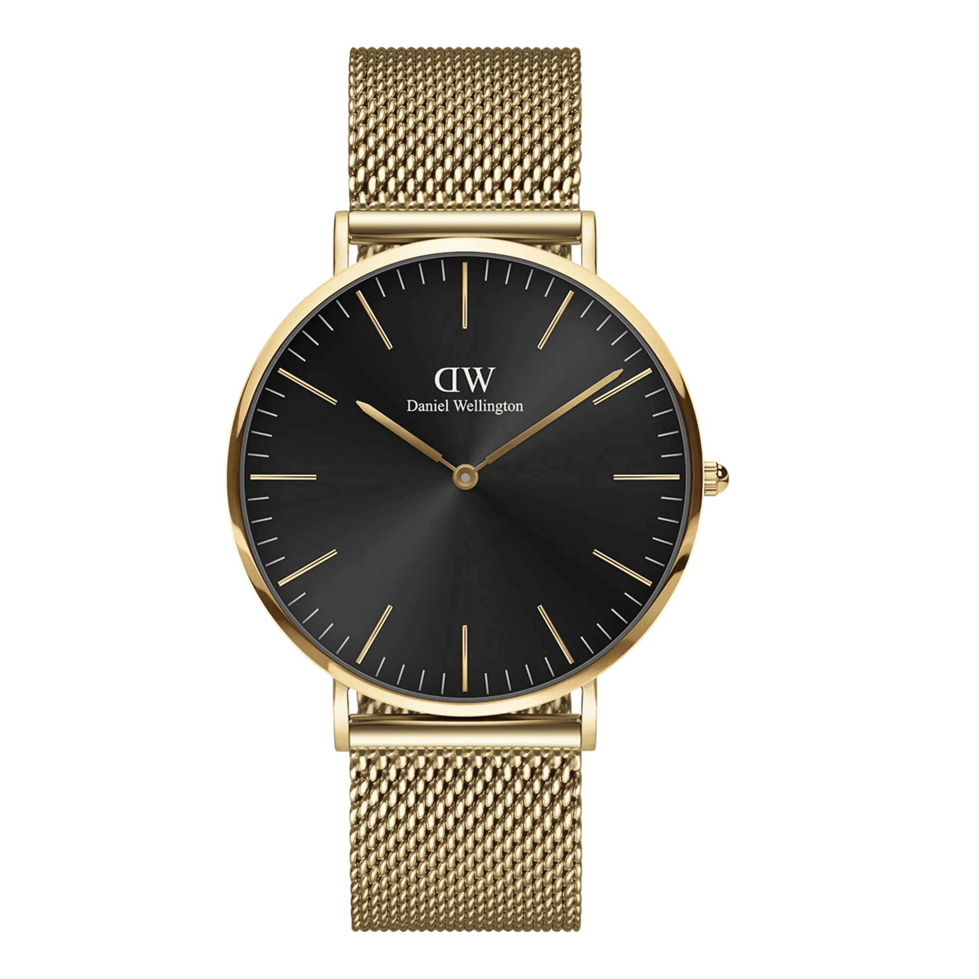 Classic Mesh Onyx Gold Daniel Wellington