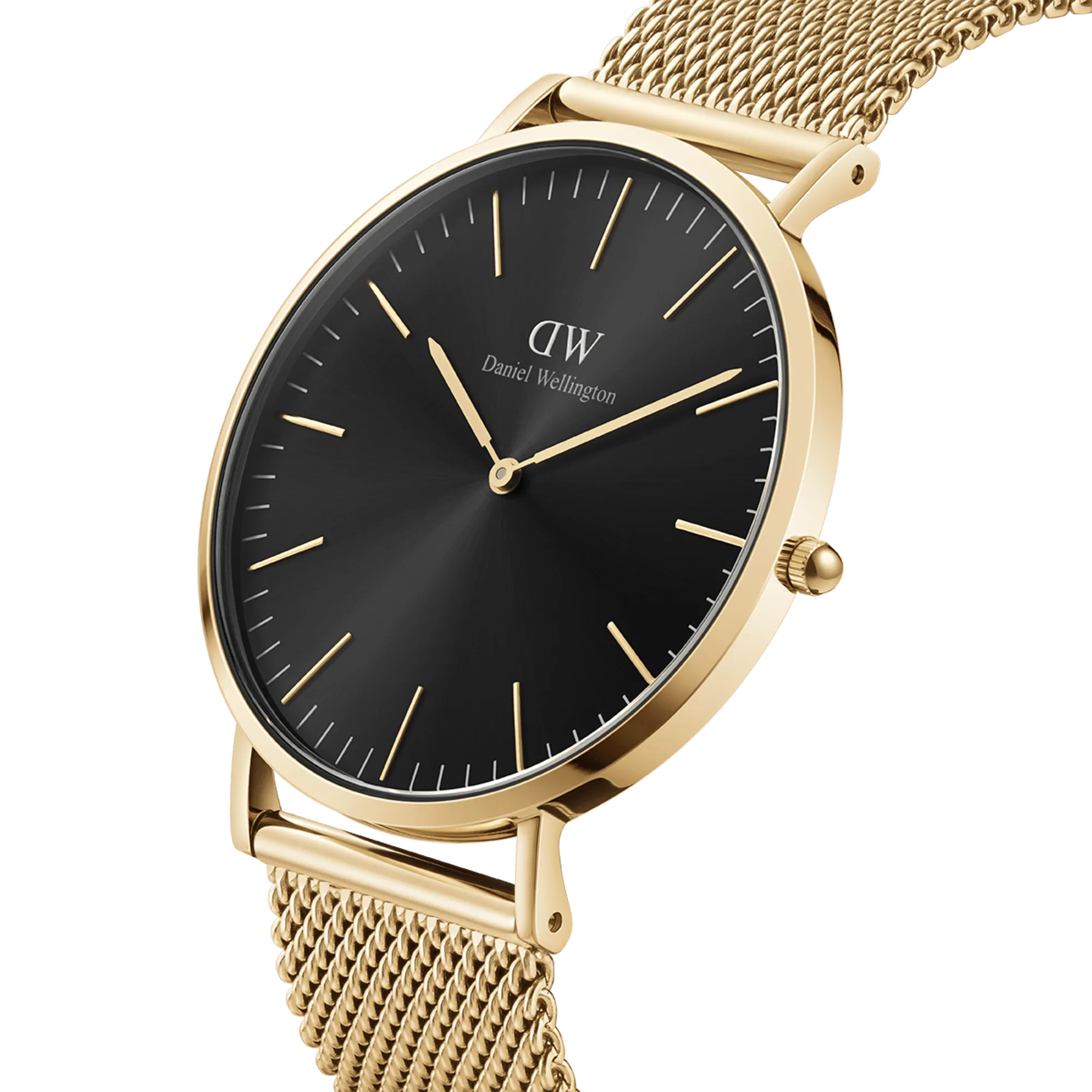 Classic Mesh Onyx Gold Daniel Wellington