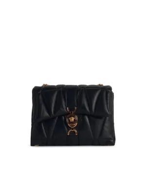 'Cleio' Black Leather Crossbody Bag