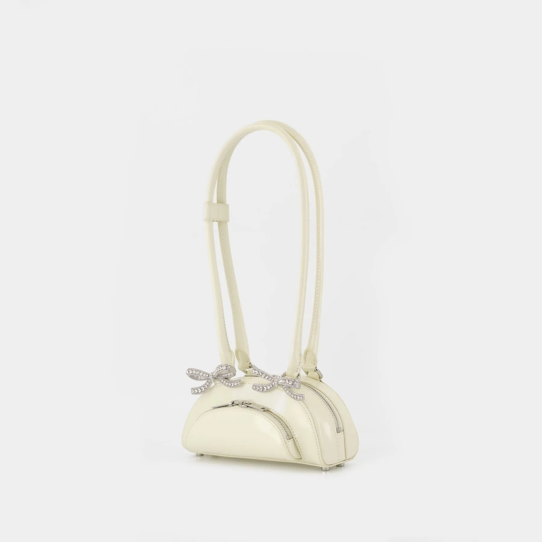 Curved Mini Shoulder Bag - SELF PORTRAIT - Leather - Neutral