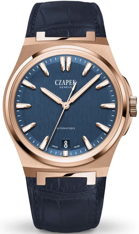 Czapek Antarctique Mount Erebus 5N Deep Blue Alligator Watch