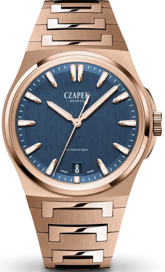 Czapek Antarctique Mount Erebus 5N Deep Blue Gold Bracelet Watch
