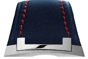 Czapek Strap Antarctique Passage de Drake Leather Blue Red Stitch